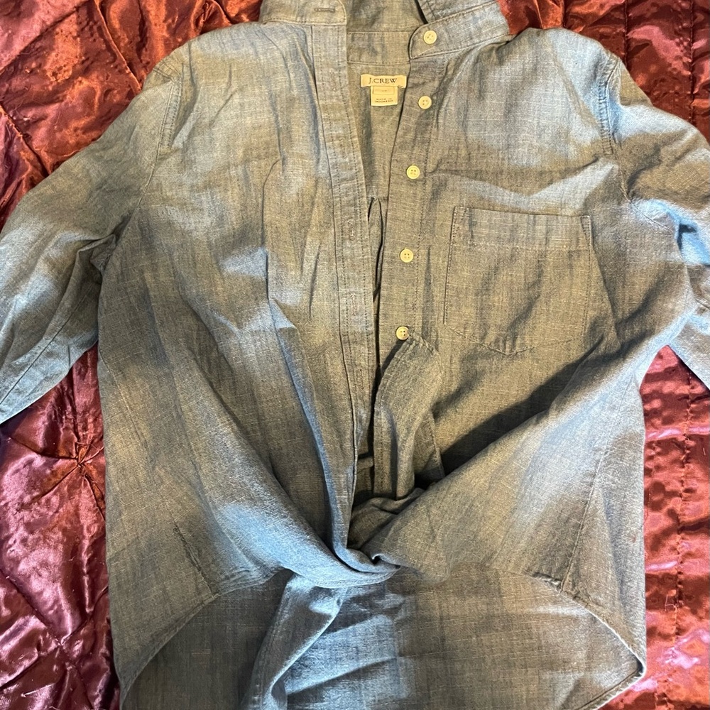 J.Crew Light Blue Chambray Shirt XS - Picture 2 of 2